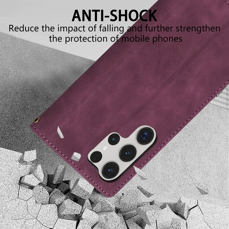 ZZXX Phone Cover Wallet Magnetic Flip Leather Cases For Samsung Galaxy A05s A13 A14 A15 A24 A32 A34 A35 A51 A52 A53 A54 A55 A71