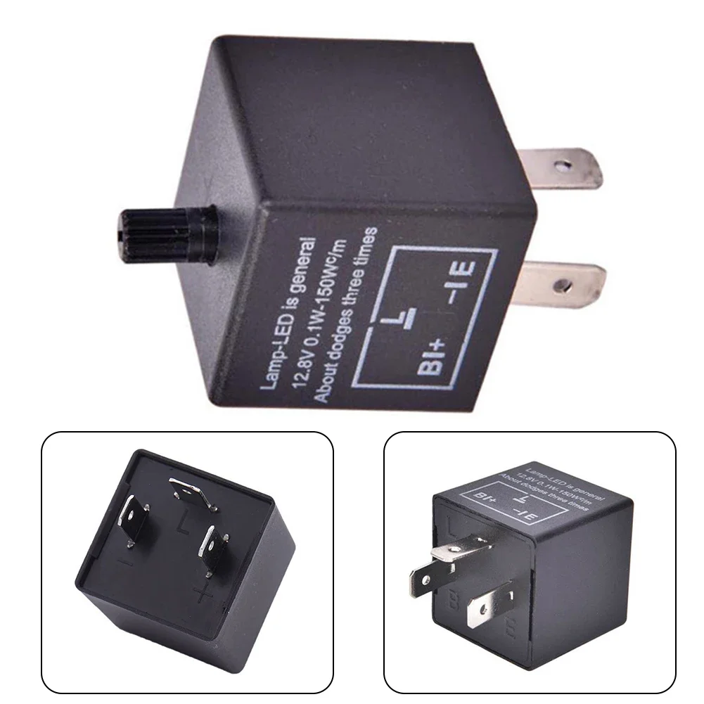 High Quality Car Accessories 3-Pin LED Flasher Relay Car Relay Adjustable LED Flasher Relay Flasher Relays Motorcycle & Car