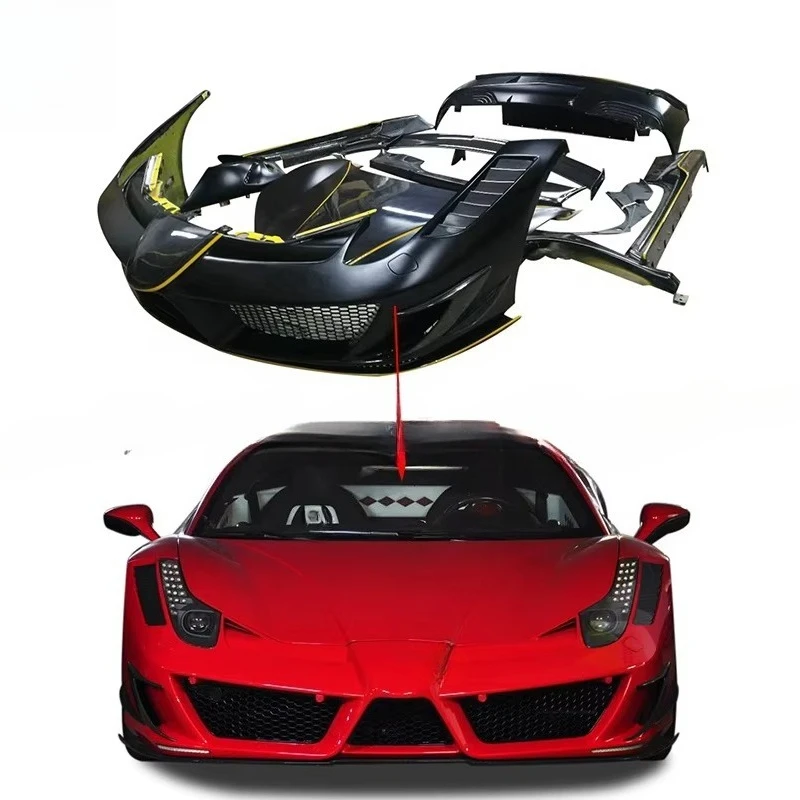 Best Selling MSY Style Carbon Fiber Car Body Parts Front Bumpers Rear Spoiler Body Kit for 458 Bodykit