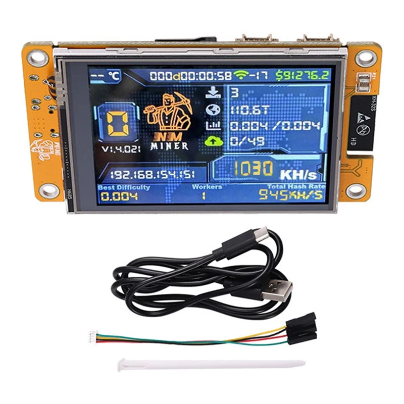 

Exquisite-Upgraded 850KH/S Harshrate Bitcoin Solo Miner With 2.8" Smart Display Nerdminer Nmminer Crypto Lottery Device