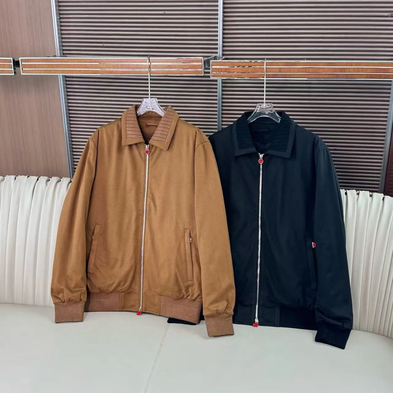 

Kiton Италия осень и зима новый стиль старых денег модная куртка на молнии с лацканами мужская деловая повседневная однотонная куртка