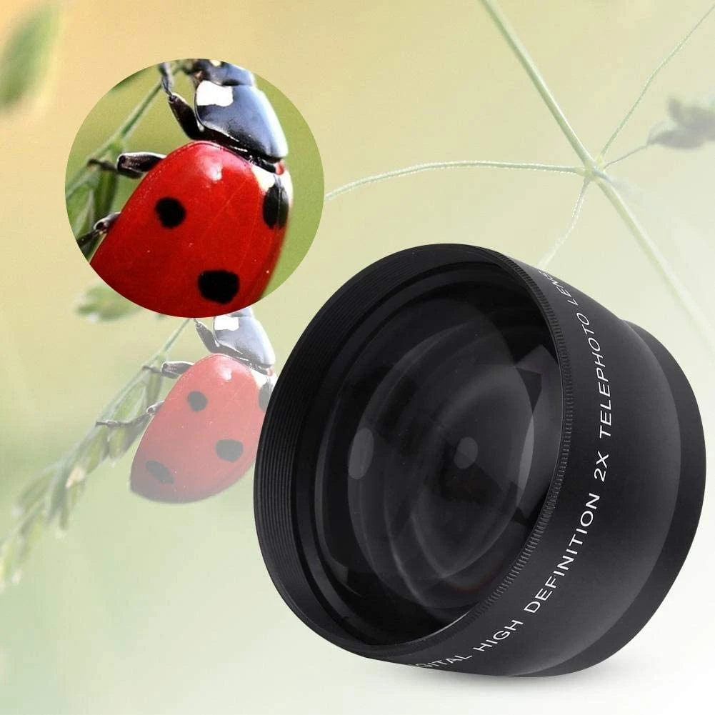 55mm 2X Telephoto Lens Teleconverter for Canon Nikon Sony Pentax 18-55mm