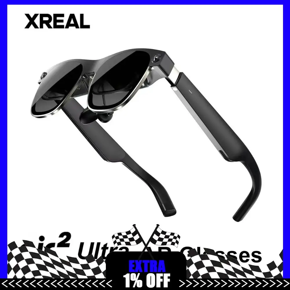 

Оригинальные очки Xreal Air 2 Ultra AR, умные очки 6DoF, 385-дюймовый HD Space Giant Screen 52 ° Умные очки FOV, портативный подарок