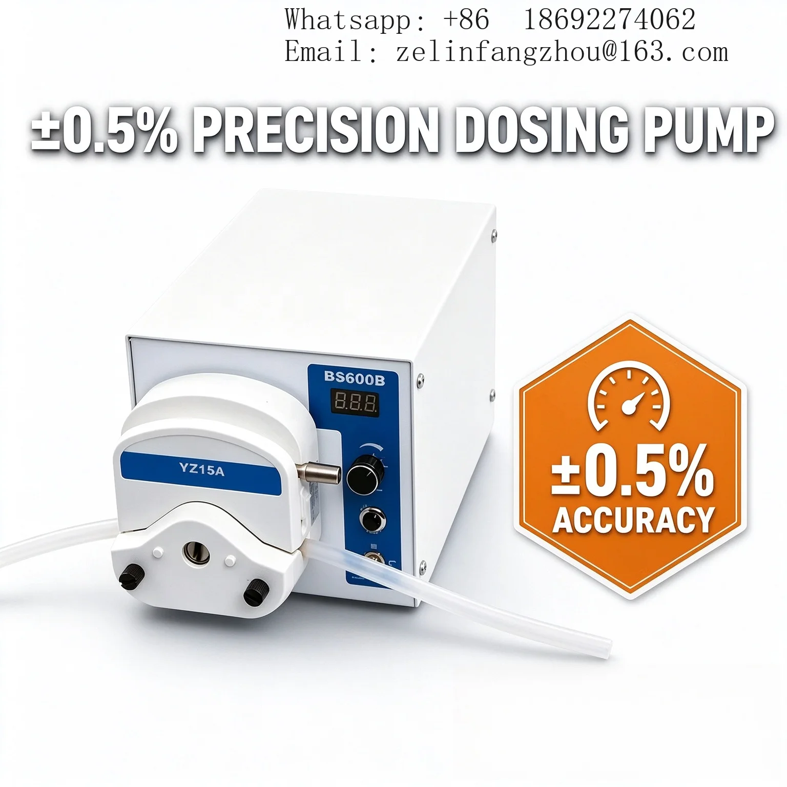Laboratory Peristaltic Pump BS300B BS600B 0.1-600rpm Digital Dosing 0.007-2280ml Min 0.5% Accuracy Precision Lab Pro