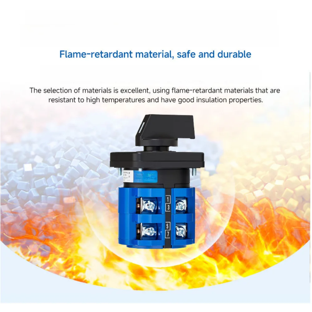 1Pc 63A 3 Position Rotary Changeover Switch SZW26-63 For AC440V 660V Industrial Electrical Panel Control Cam Selector