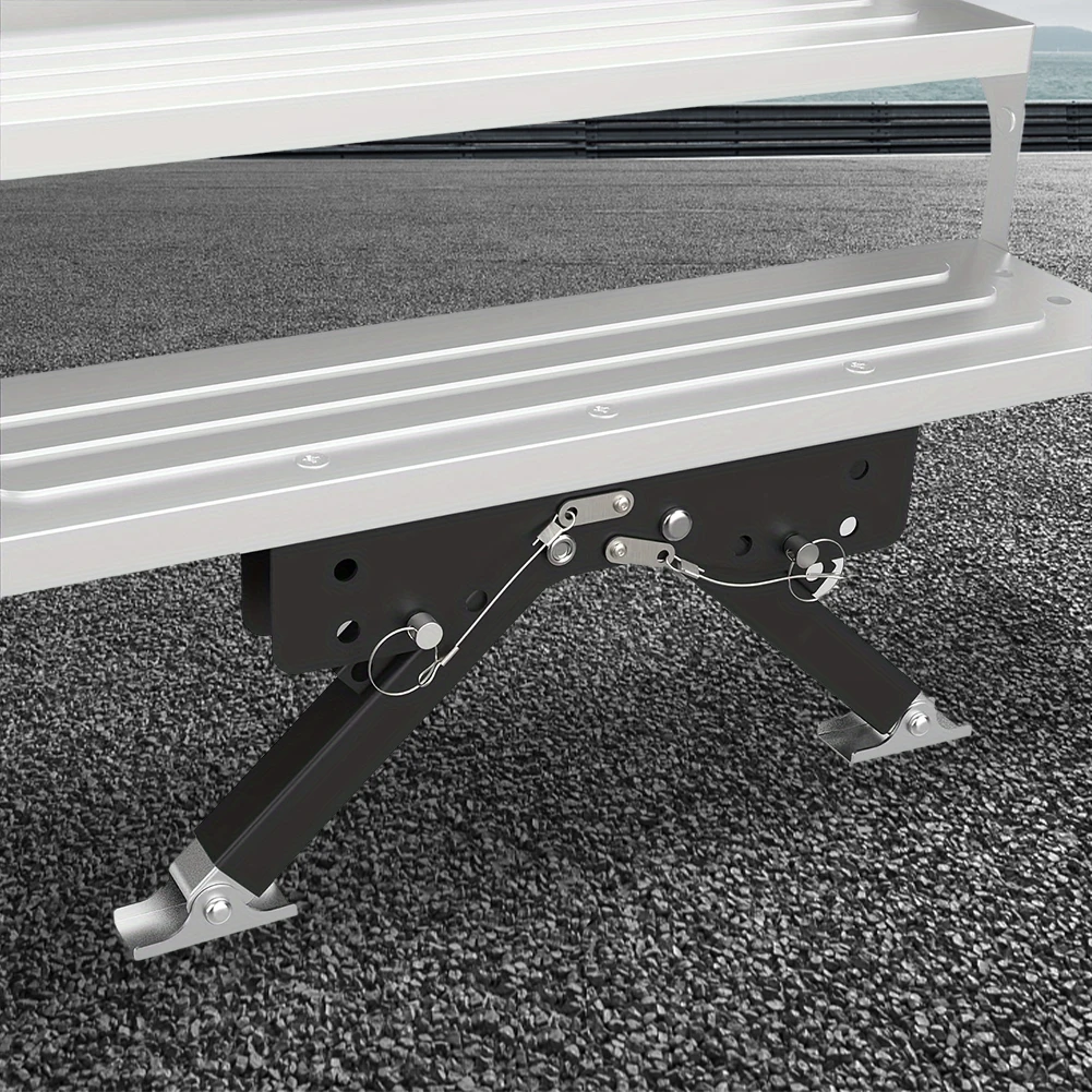

RV Folding Step Board Bracket Adjustable RV Step Stabilizer Ground Support Jacks for RV Travel Trailers Motorhomes