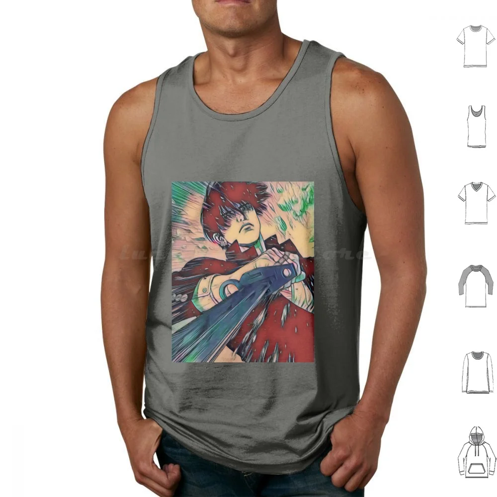 Pouring Into-Origin Tank Tops Print Cotton Origin Manga Tanaka Jin Tanaka Anime Epic Epik Mangaka Come Come At Me Jin