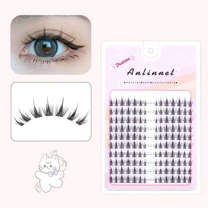 혼합된 부드럽고 편안한 3D 속눈썹 10줄, 개인 만화 롤플레잉, 자연스러운 메이크업, 연장된 인조 속눈썹