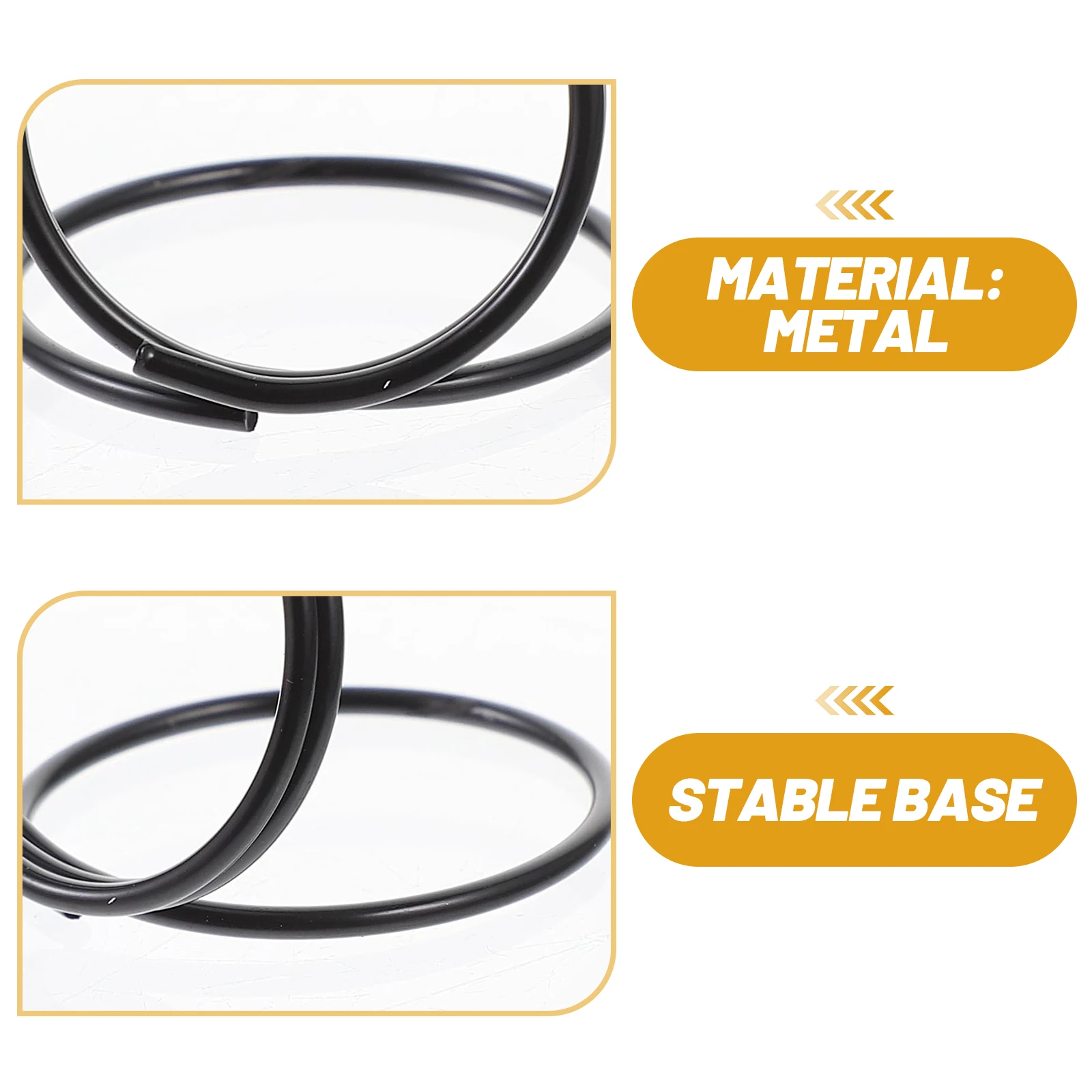 6pcs Metal Note Clips Black Double Layer Round Ring Memo Holder Wedding Table Number Holders Place Card Clips Mini Desk Holders