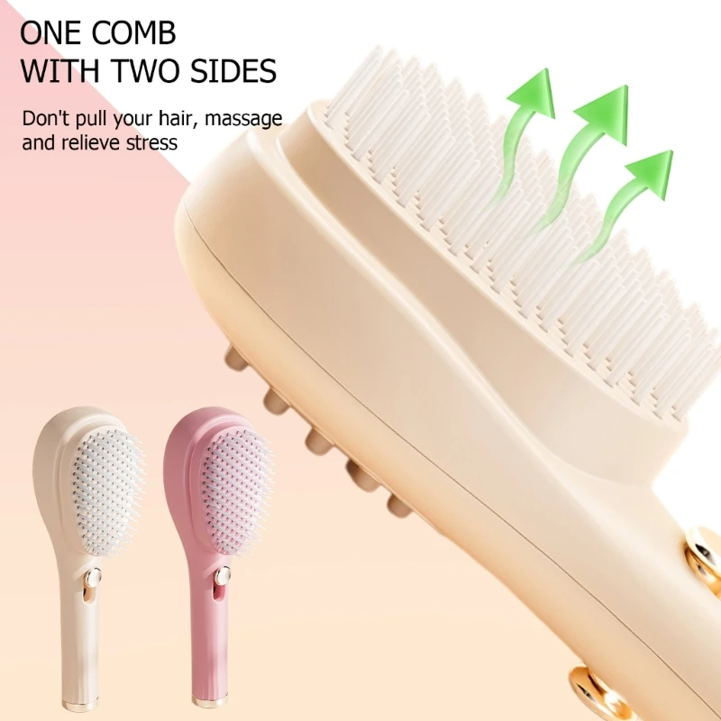 Telescopic Hair Comb Self Cleaning Hair Brush Massage Comb One-Click Cleaning Hair Comb for Long Hair Short Hair