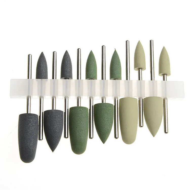 12PCS/Box Dental Composite Polishing Kit for Low Speed Handpiece Contra Angle Ceramic Silicone Rubber Polishers