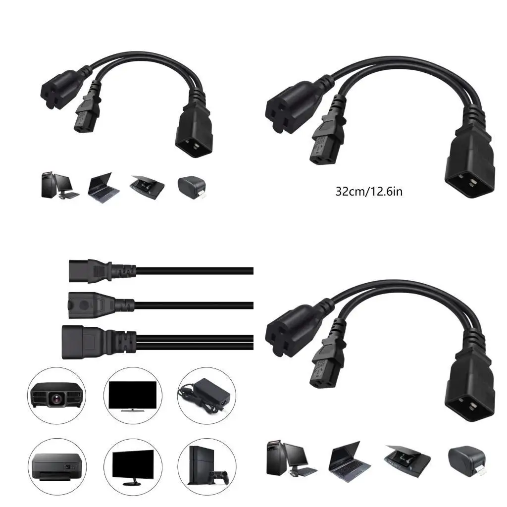 

Y1UB 0.32m Power Adapter Convert Transfer Cable Cord C20 to C13 & 5 15R Power Supply