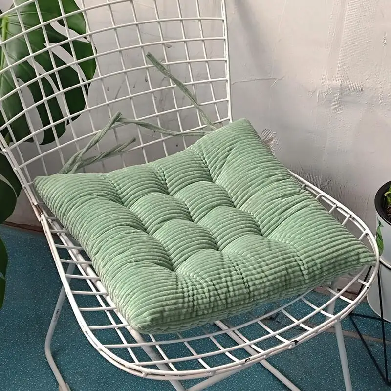 

Square Corduroy Sitting Pads Solid Color Fashionable Computer Chair Cushion Office Sedentary Soft Home Bedroom Chair Seat Pad