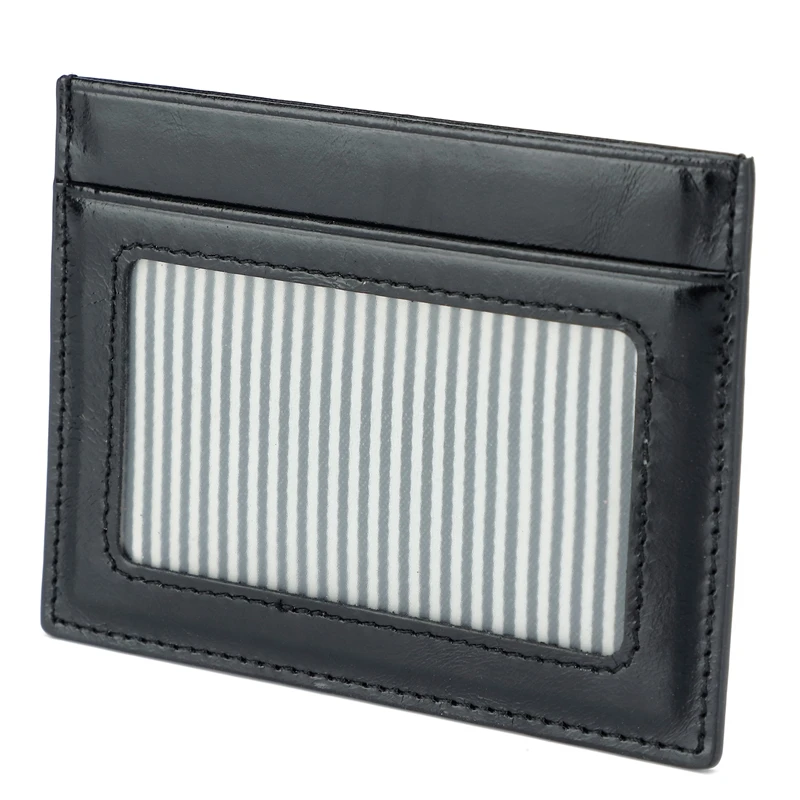 

Ультратонкий картхолдер из натуральной вощеной коровьей кожи, органайзер для карт и документов, деловой кошелек для мужчин и женщин