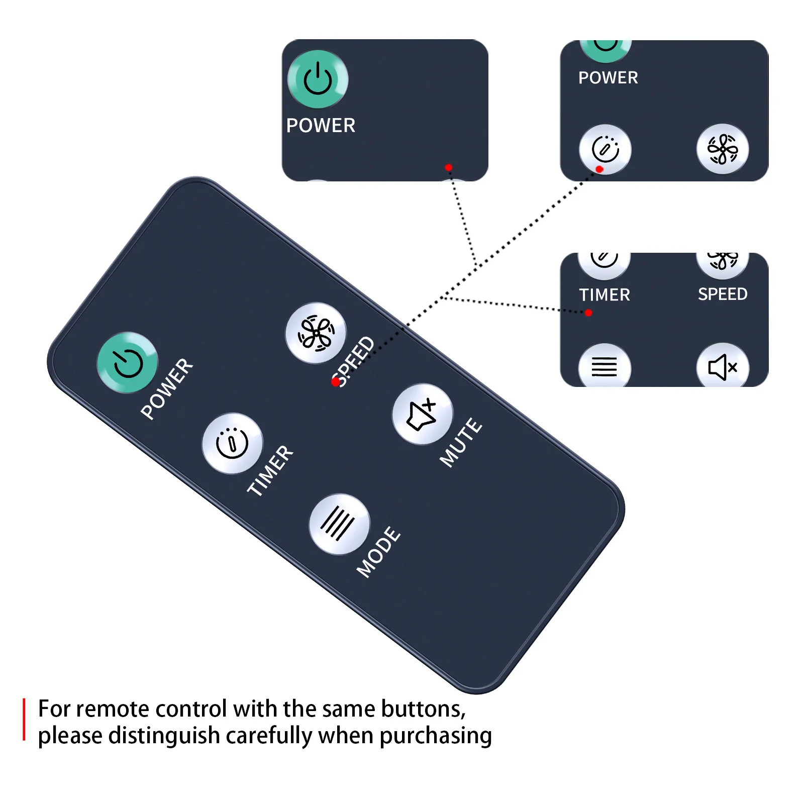 Holmes 16インチ銅デジタルメタルスタンドファン用の新しいリモコン