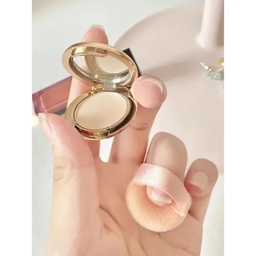 Imagen 1 del producto Mini polvo de ajuste para mujer, polvo seco para pulgar, Control de aceite de larga duración, corrector impermeable, polvo mate portátil para maquillaje