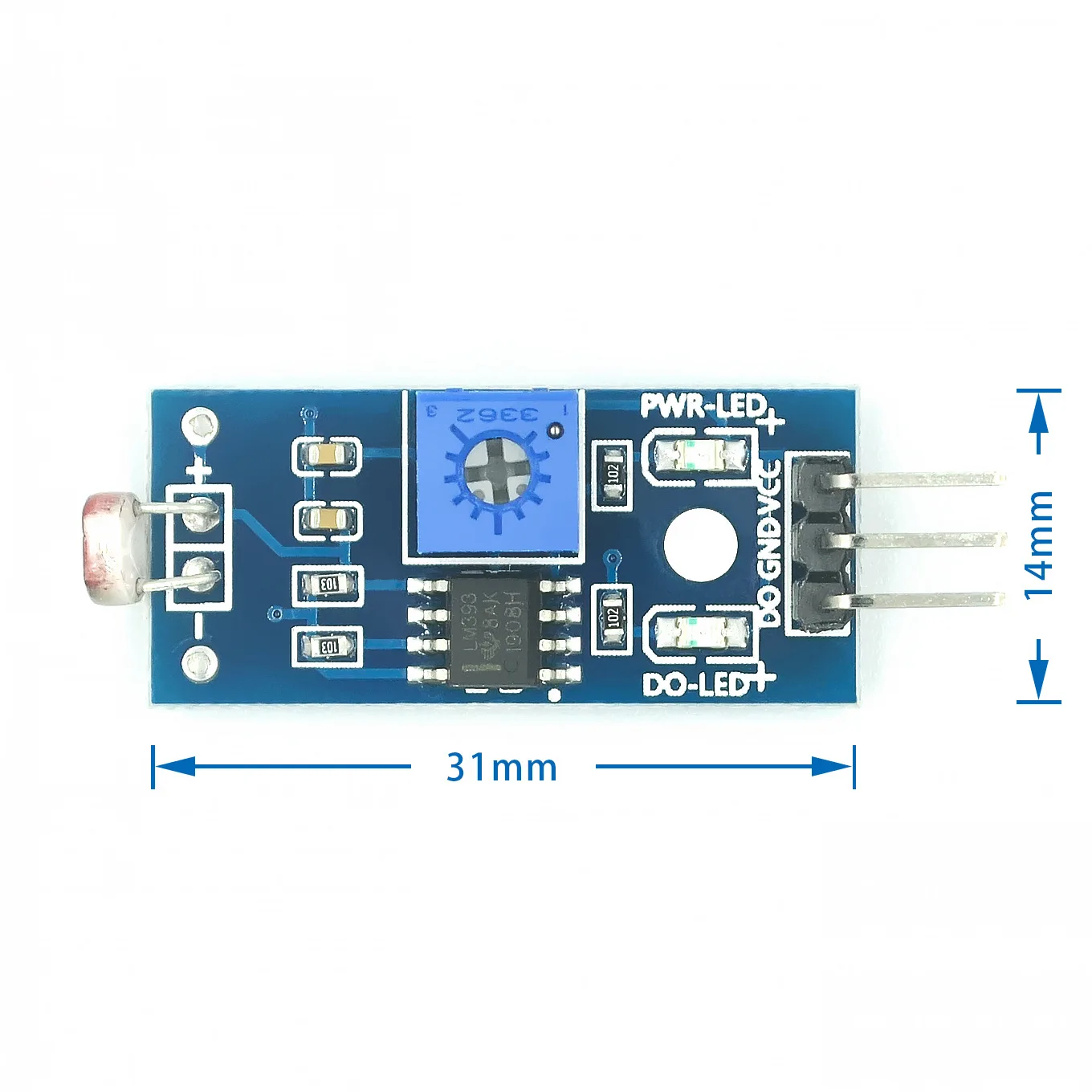 10/20/40Pcs 3 Wire Photosensitive Photoresistor Sensor Module Ambient Light Intensity Detection Light Sensing Module Arduino DIY