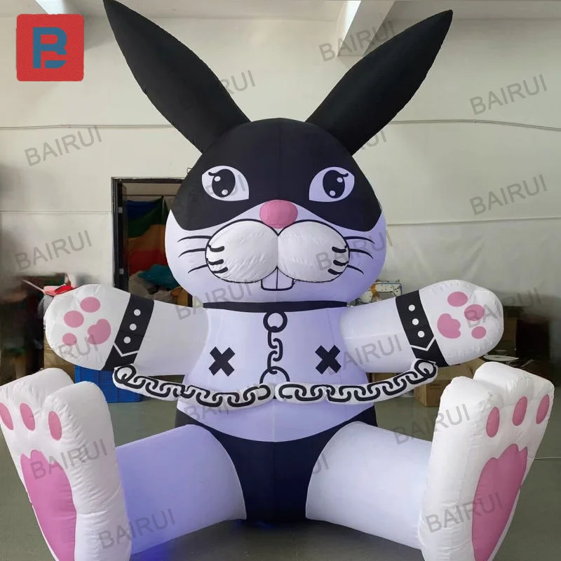 

Inflatable rabbit, animal-shaped inflatable model, with blower, for Easter outdoor shopping mall square decoration