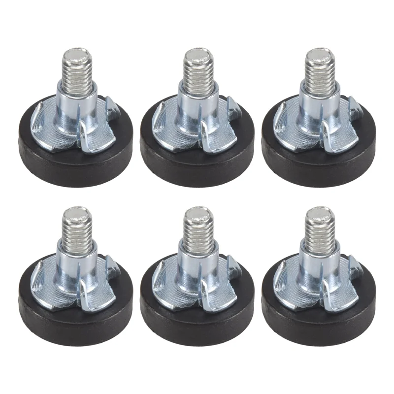 32 PCS M6 Thread Adjustable Furniture Levelers Screw In Chair Feet Adjustable Furniture Feet Leg Levelers Durable Easy To Use Hi