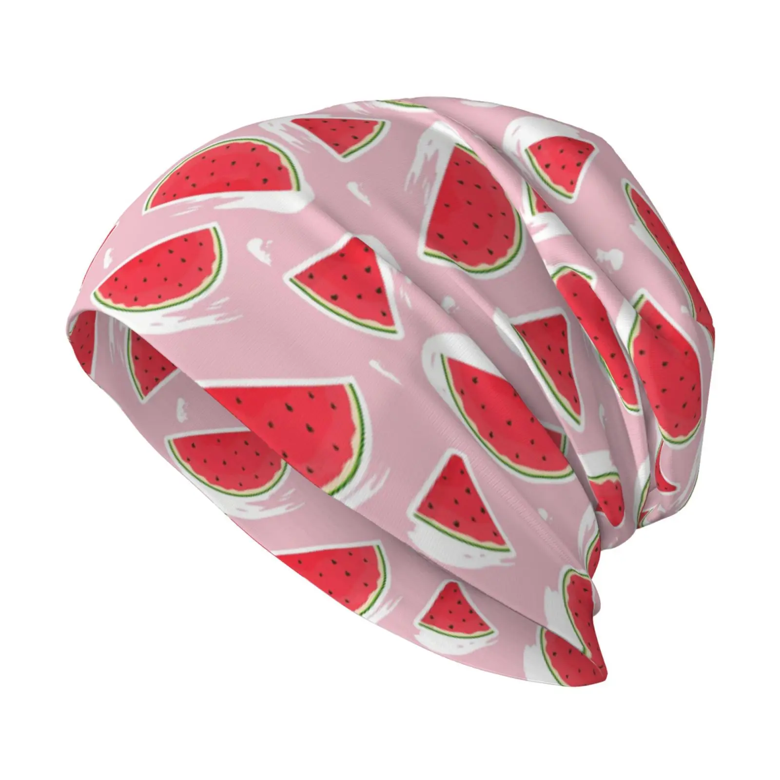 Fruit Watermelon Printed Animal Knitted Hat Casual Hanging Woolen Hat Chemotherapy Patient Headscarf Unisex Knitted Hat
