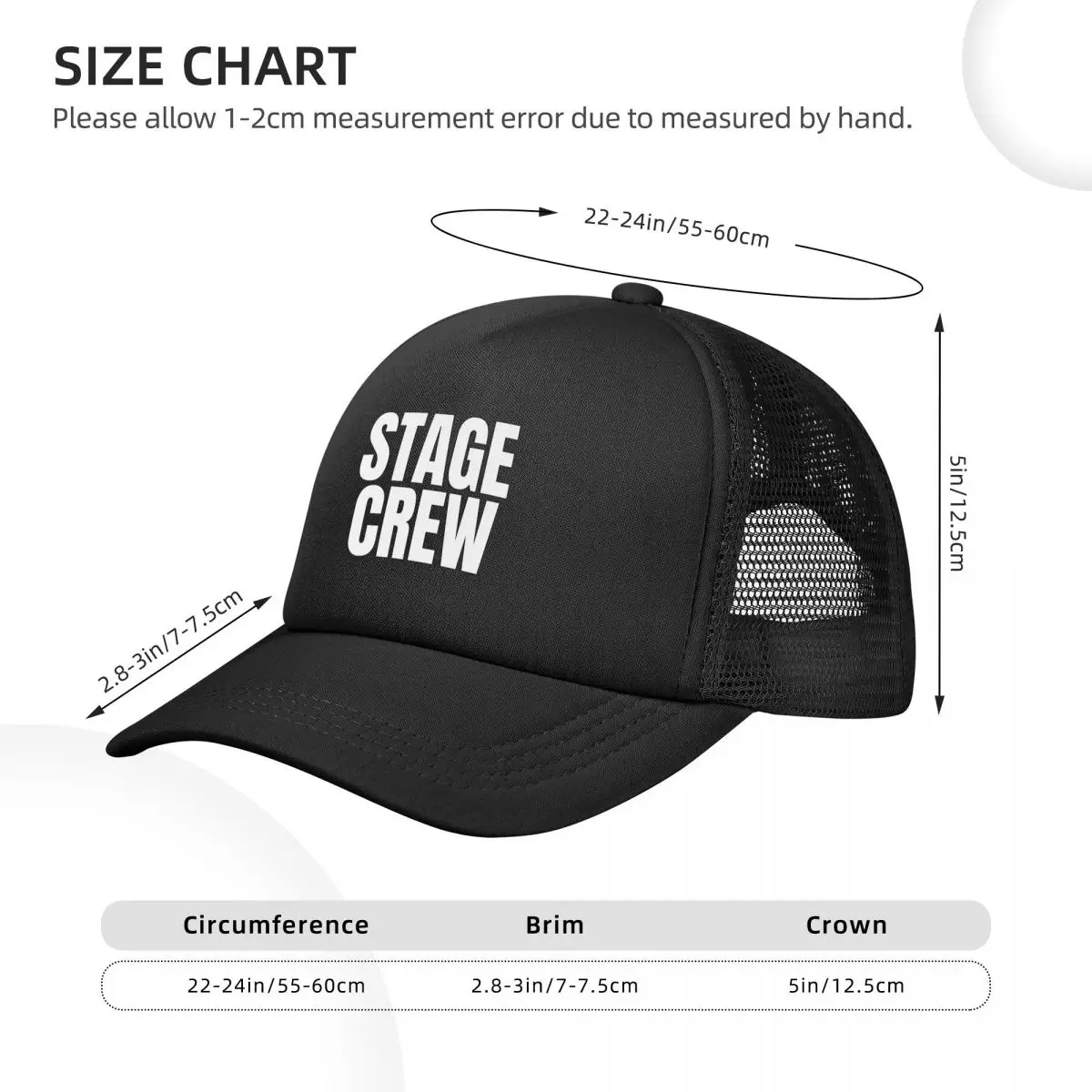 Evento Stage Crew Baseball Cap, Wild Ball Hat, Chapéu de caminhada para homem e mulheres