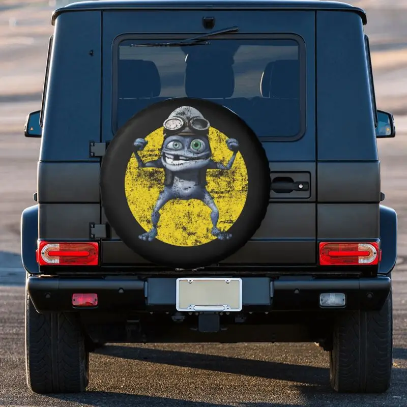 Retro Crazy Frog Spare Tire Cover for Toyota Mitsubishi Suzuki Jeep RV SUV 4WD 4x4 Cartoon Car Wheel Covers 14\