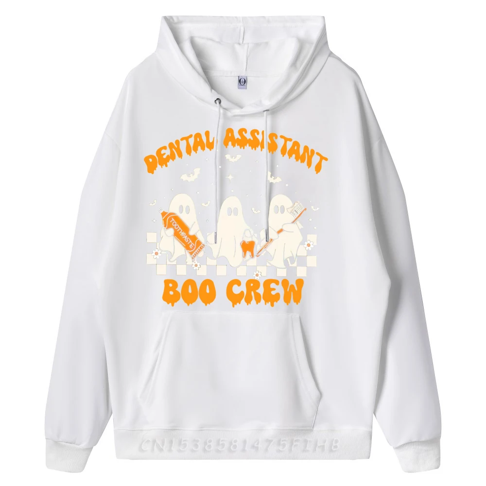 Dental Assistant Halloween s Dental Assistant Boo Crew Pink Graphic Tees SOFT Polyester Fiber Hoodies Men