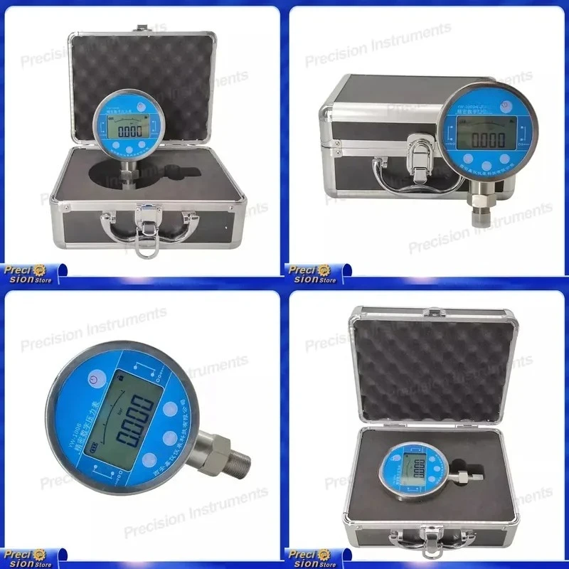 For Digital Vacuum Gauge 5 Digit LCD Display 100mm Dial Wireless Pressure Meter 60Mpa Auto Car Truck Tire Tester Tool YW-100B