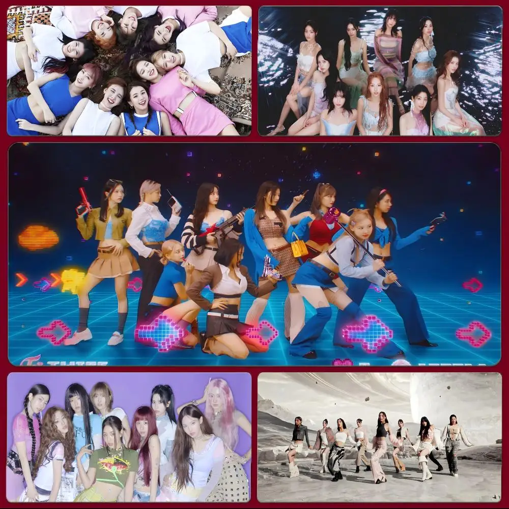 TWICE Kpop Group TWICE Mouse Pad Large Gaming Mousepad with Stitched Edges Thickened Desk Mat PC