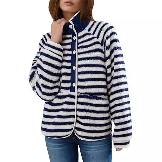 Coat Women Coats Print Stand Collar Casual Jackets Thick Work Y2k Streetwear Elegant Open Stith Jacket Autumn Winter 2025