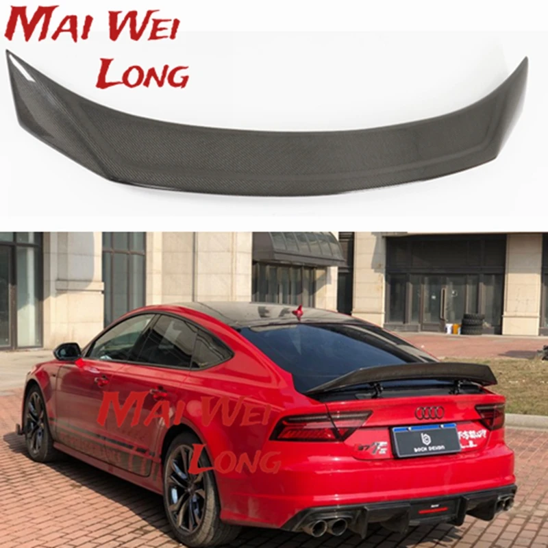 

Автомобильные аксессуары для Audi A7 S7 Rs7 2013 2014 2015 2016 2017 2018 углеродное волокно задний спойлер на крышу багажника украшение крыла