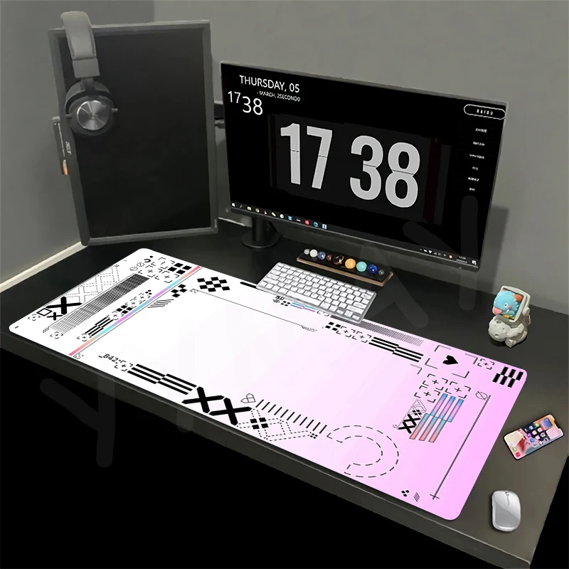 Impression Collection Gaming Moudescriptif, bureau en caoutchouc, Souris Gamer, Grands polymères de souris, Tapis de bureau, Tapis de clavier, Design