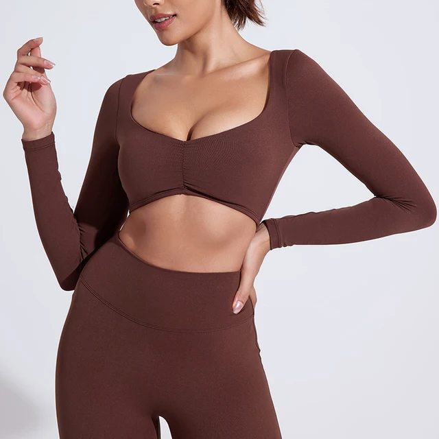 QINACTIVE Women Yoga Shirts Crop Top Long Sleeves Shirts for Women Yoga Sports Fitness Gym Clothes Workout Tops 2 QINACTIVE Women Yoga Shirts Crop Top Long Sleeves Shirts for Women Yoga Sports Fitness Gym Clothes Workout Tops 2