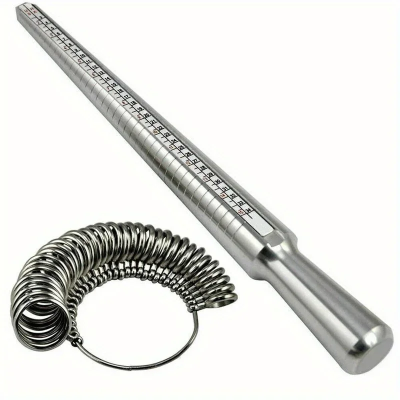 1PC Metal Ring Sizer Tool Professional Finger Size Measurer with HK/US/EU Standards for Jewelry Making, Precision  Accessories