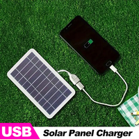 2W 5V Solar Panel Portable For Fast Phone Charging,Outdoor Mini Solar Charger Outdoor Portable Solar Cell Plate