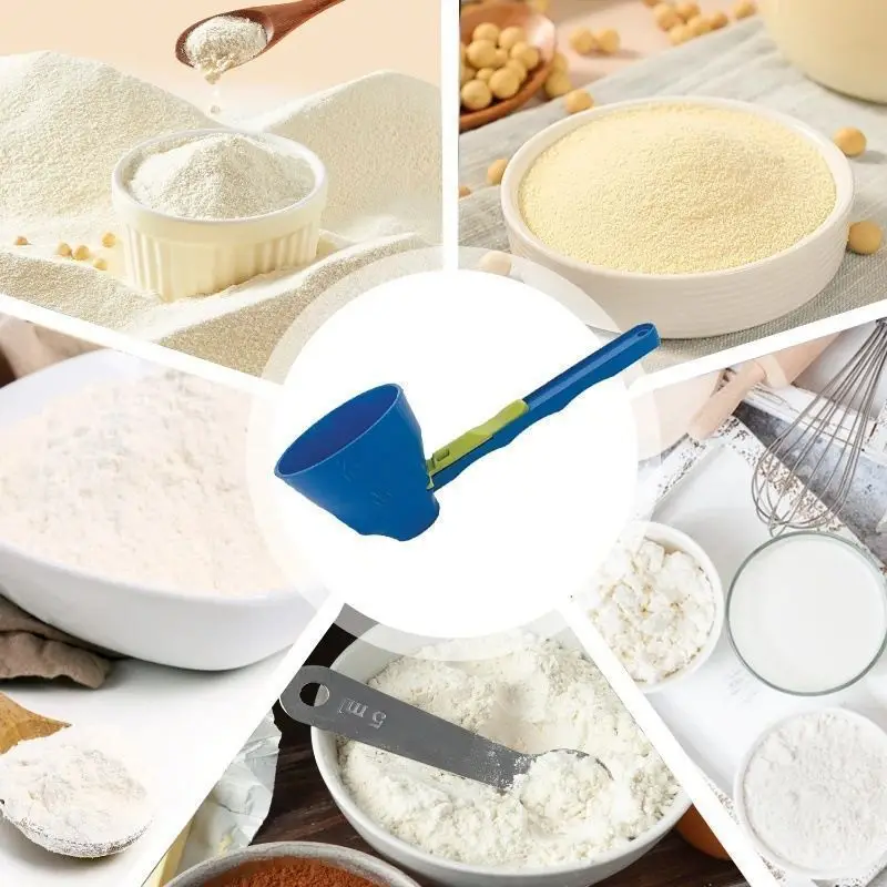 Mess-Free Measuring Funnel | Creative Sliding Spoon for Protein Powder, Leak-Proof Spoon for Coffee