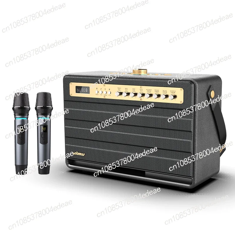 Outdoor high-power Bluetooth audio square dance singing saxophone sound card integrated speaker three-way frequency