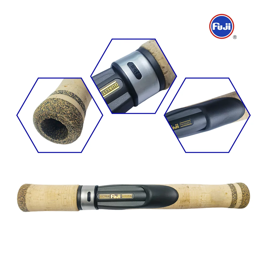 3A Quality pure cork Handle Split Combined Fuji VSS Reel Seat 3A pure Cork Handle end closed  for Spinning Fishing Rods
