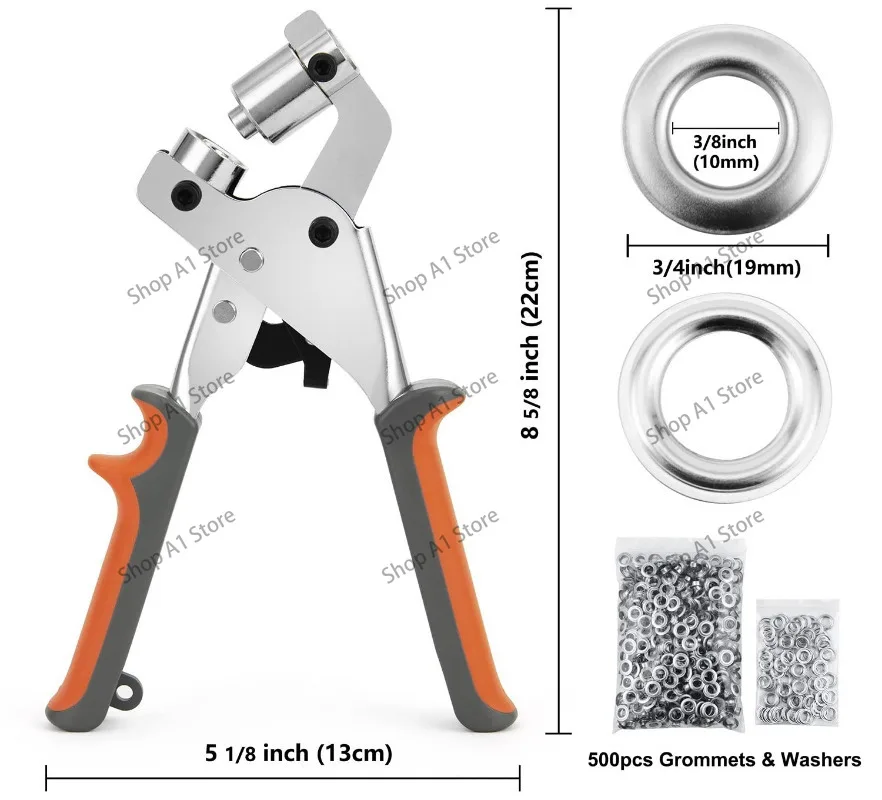 10Mm air hole buckle punching hole sail tent cloth metal corn buckle air eye buckle installation tool hand pressure pliers