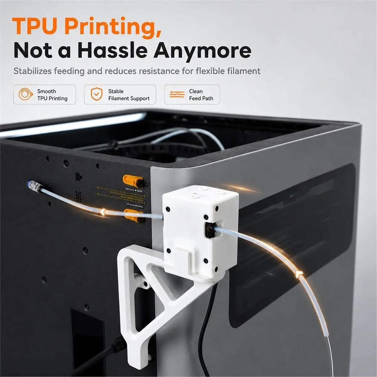 For TPU Feed Assist Module Designed for Flexible Filament Stable Feeding Smooth Feeding for 3D Printer