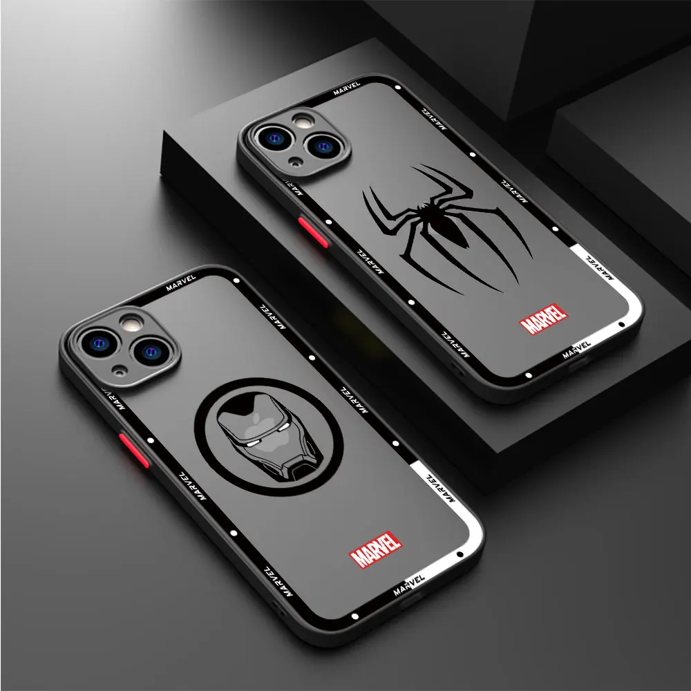 Marvel Hero Logo Case for Xiaomi Redmi Note 10S 12 13 Pro 11S 12S 11T 11 Pro 10 Pro 9S 9 9T 5G Shockproof Cover Shell TPU