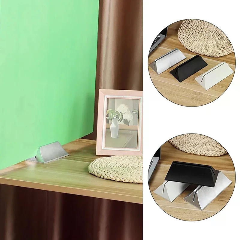 1pc Desktop Screen Plastic Clip Furniture Glass Baffle Fixing Clamp Removable Support Brackets Office Desk Isolation Board Base