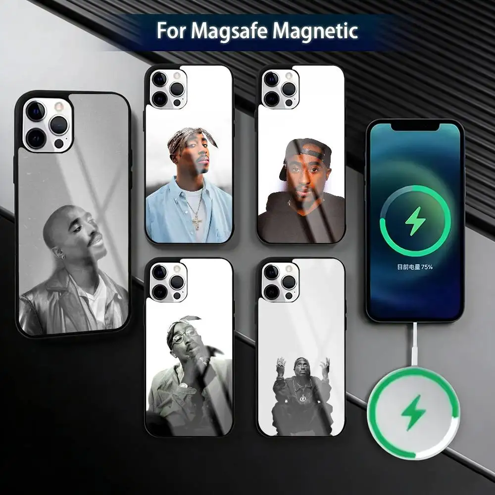 

2pac Tupac Shakur Rap Rapper Phone Case For iPhone17,16,15,14,13,12,11 Plus,Pro Magnetic with Magsafe Wireless Charging