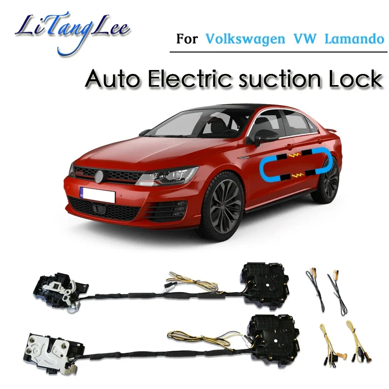 For Volkswagen VW Lamando 2015~2024 Car Soft Close Door Latch Pass Lock Actuator Electric Absorption Suction Silence Closer