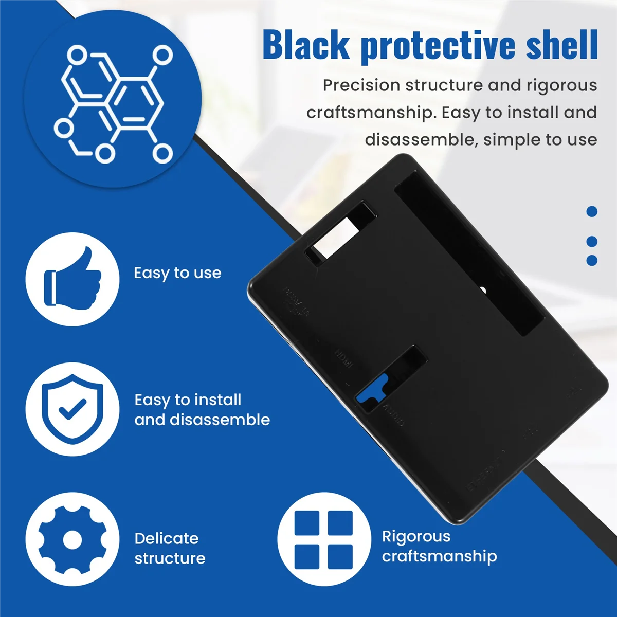 Y14ARaspberry Pi 3 Modell B Hülle, Schutzhülle für Raspberry Pi 3 Hülle, Raspberry Pi 3 Modell B NICHT im Lieferumfang enthalten (Schwarz)