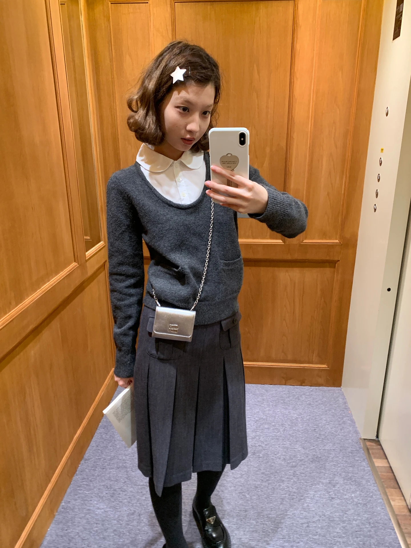 

Simple Sle Splicing Woolen Knitted irt Fake Two-Piece Top Casual Faion Kernel Cosmos Women's Long Sve Knitwear