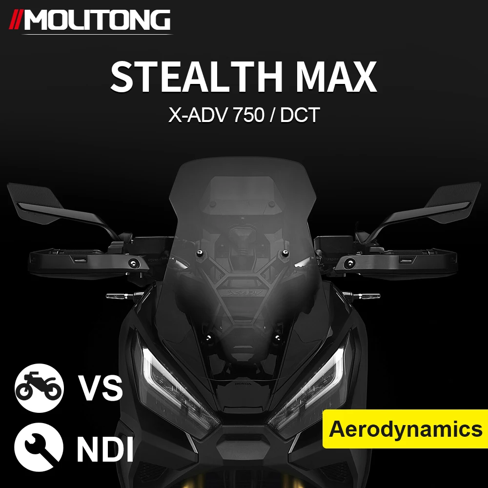 

For Honda X ADV 750 2021-2025 Motorcycle Stealth Mirrors Wind Wing Rear View Mirror 360Adjustable Sports Wing Mirrors