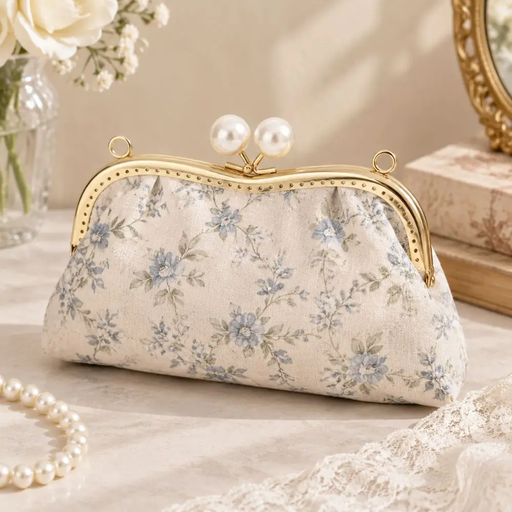 New Metal Purse Frame Square Arc Smooth Frame Kiss Clasp Gold Clutch Frame Hand Sewing
