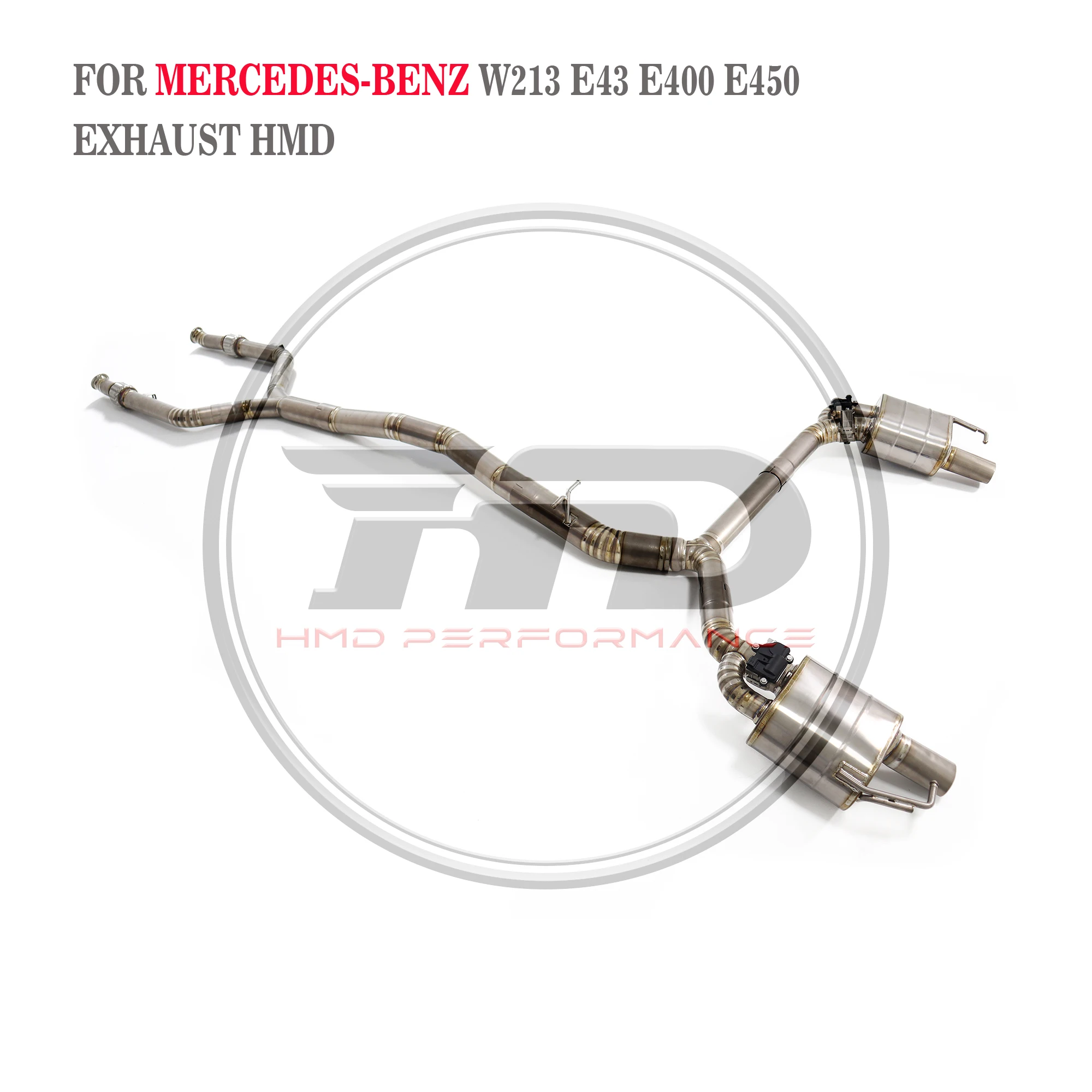 HMD Titanium Exhaust System Performance Catback For Mercedes Benz E43 E400 E450 W213 3.0T Muffler With Valve