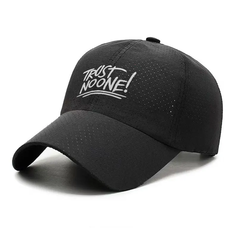 Trust No One Quick Dry Baseball Cap Adjustable Breathable Lightweight Sports Hat